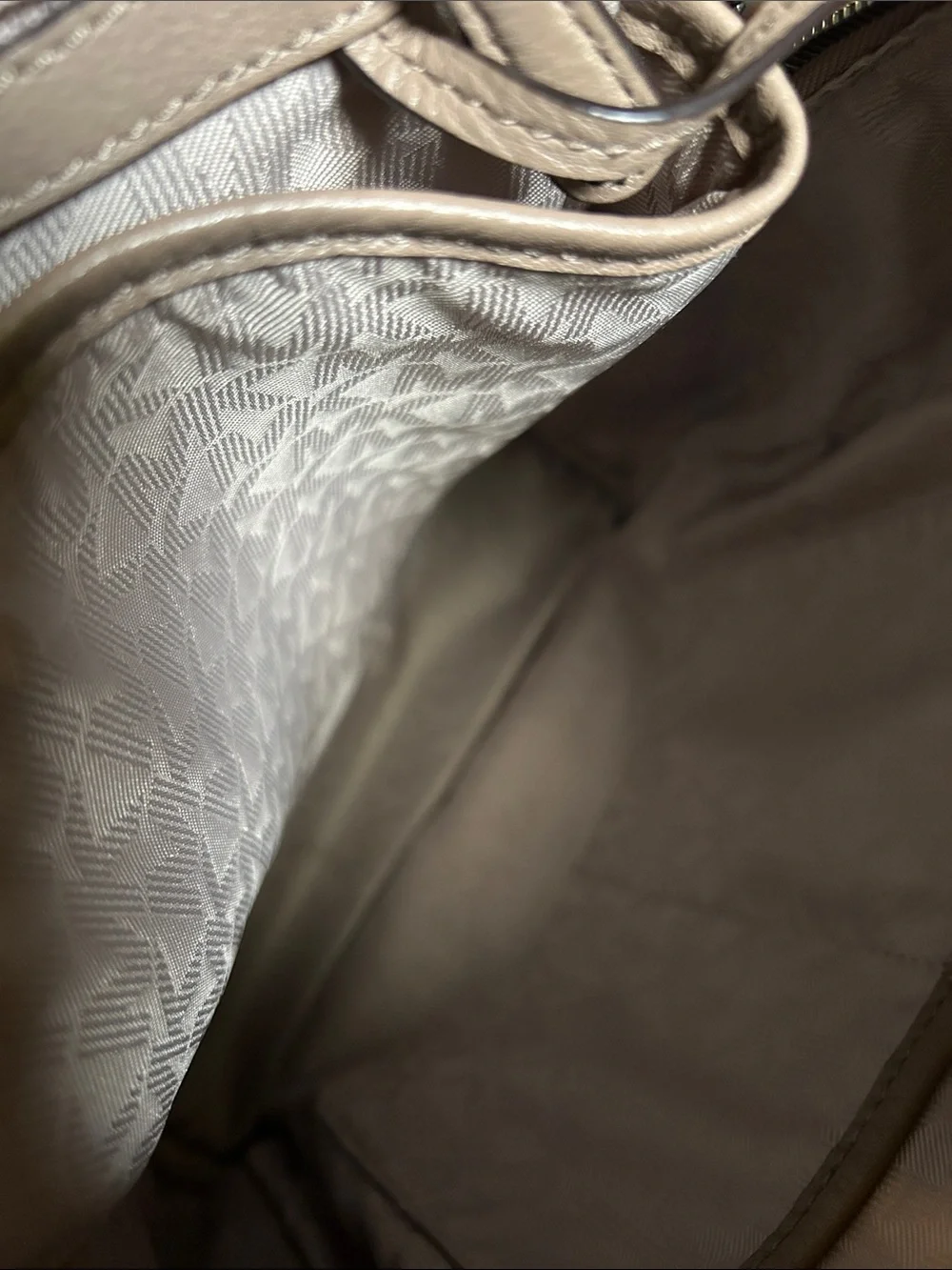 Michael Kors Pebbled Leather Backpack in Taupe
